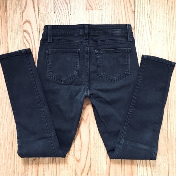 Paige Low Waist Deep Black Skinny Jeans Size 25 - Picture 14 of 15